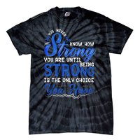 Blue Ribbon Colon Cancer Tie-Dye T-Shirt