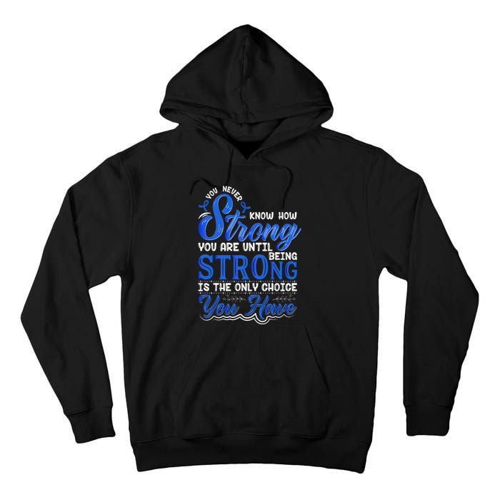 Blue Ribbon Colon Cancer Tall Hoodie