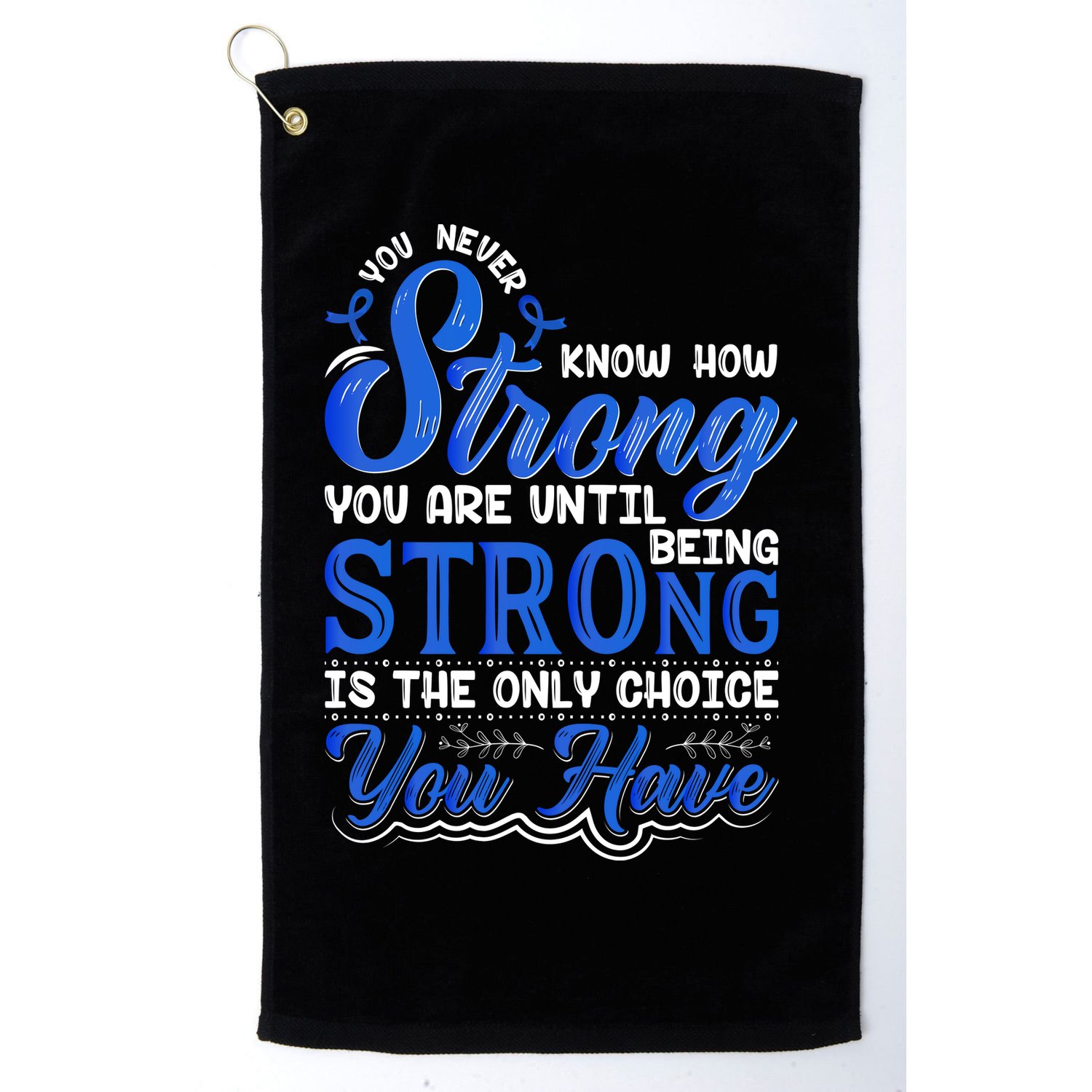 Blue Ribbon Colon Cancer Golf Towel