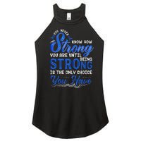 Blue Ribbon Colon Cancer Women's Perfect Tri Rocker Tank