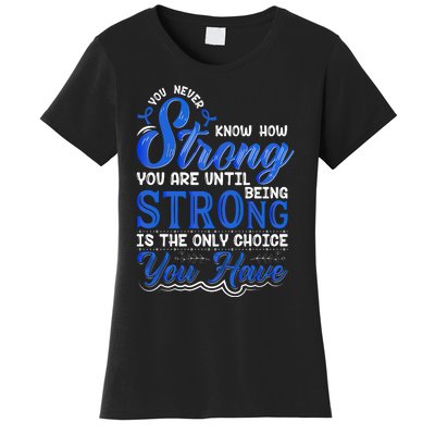 Blue Ribbon Colon Cancer Women's T-Shirt