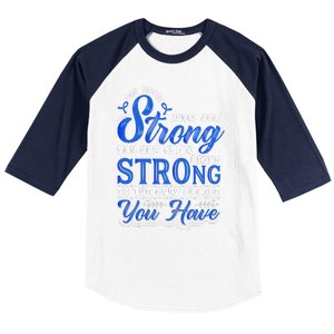 Blue Ribbon Colon Cancer Baseball Sleeve Shirt