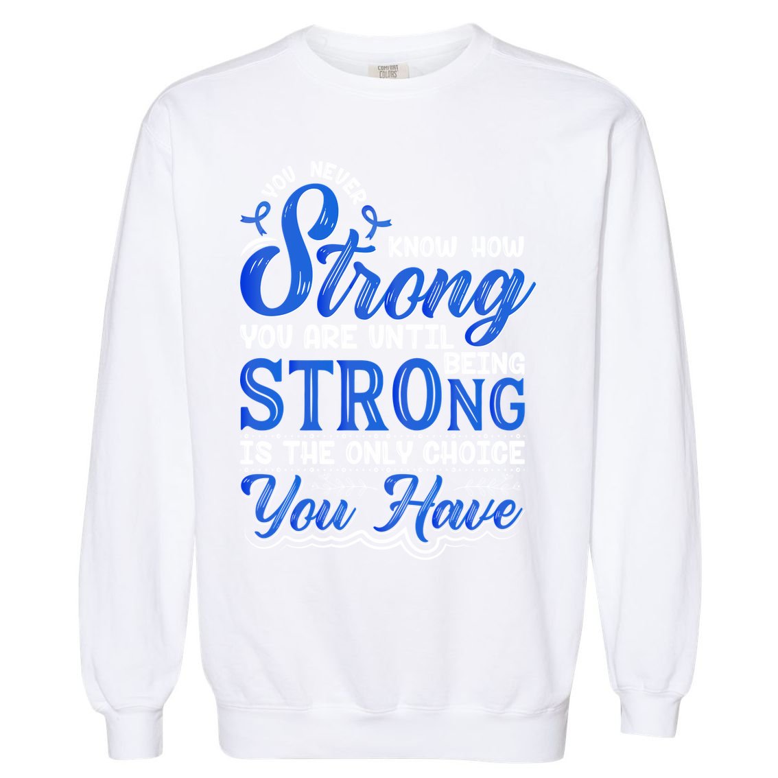 Blue Ribbon Colon Cancer Garment-Dyed Sweatshirt