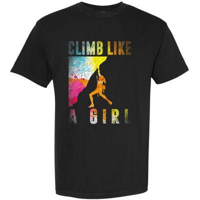 Bouldering Rock Climber Rock Climbing Garment-Dyed Heavyweight T-Shirt