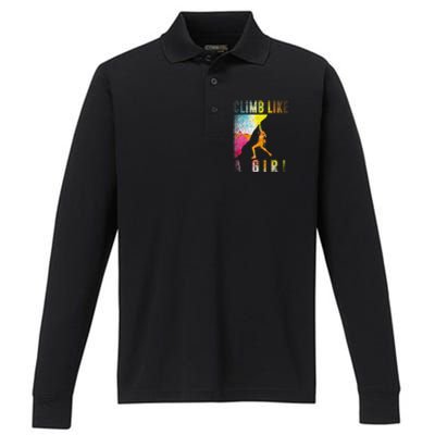 Bouldering Rock Climber Rock Climbing Performance Long Sleeve Polo