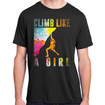 Bouldering Rock Climber Rock Climbing Adult ChromaSoft Performance T-Shirt