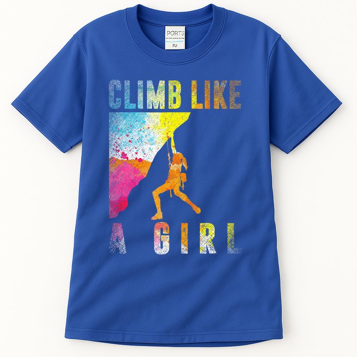 Bouldering Rock Climber Rock Climbing Tall T-Shirt