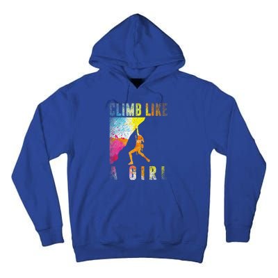 Bouldering Rock Climber Rock Climbing Tall Hoodie