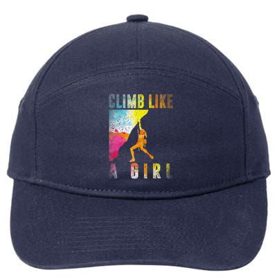 Bouldering Rock Climber Rock Climbing 7-Panel Snapback Hat