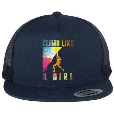 Bouldering Rock Climber Rock Climbing Flat Bill Trucker Hat