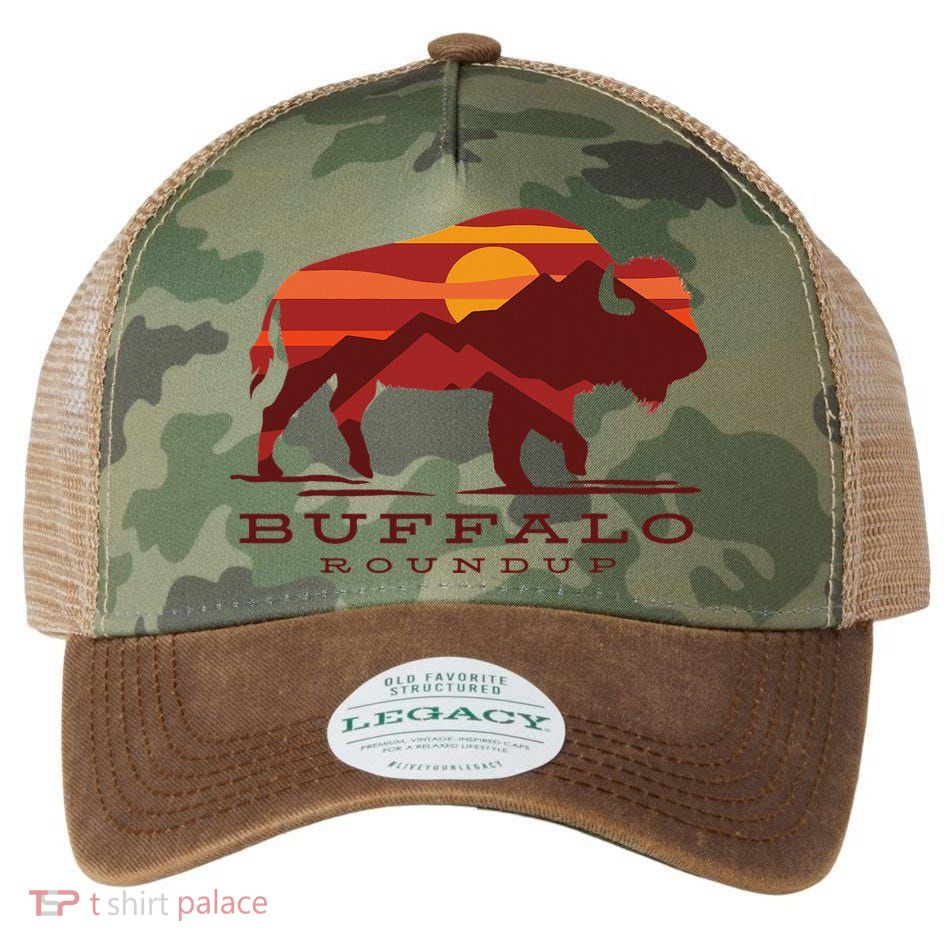 Buffalo Roundup Custer State Park South Dakota Sunset Legacy Tie Dye Trucker Hat
