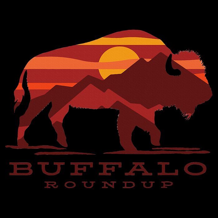 Buffalo Roundup Custer State Park South Dakota Sunset Cooling Performance Crew T-Shirt