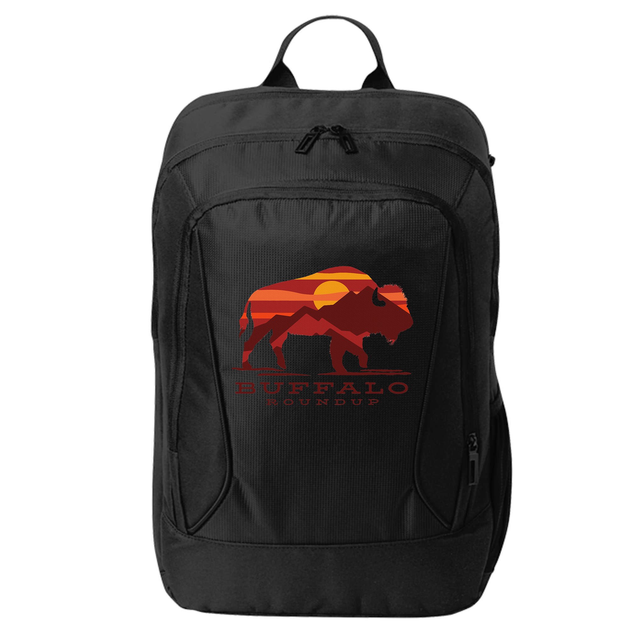 Buffalo Roundup Custer State Park South Dakota Sunset City Backpack