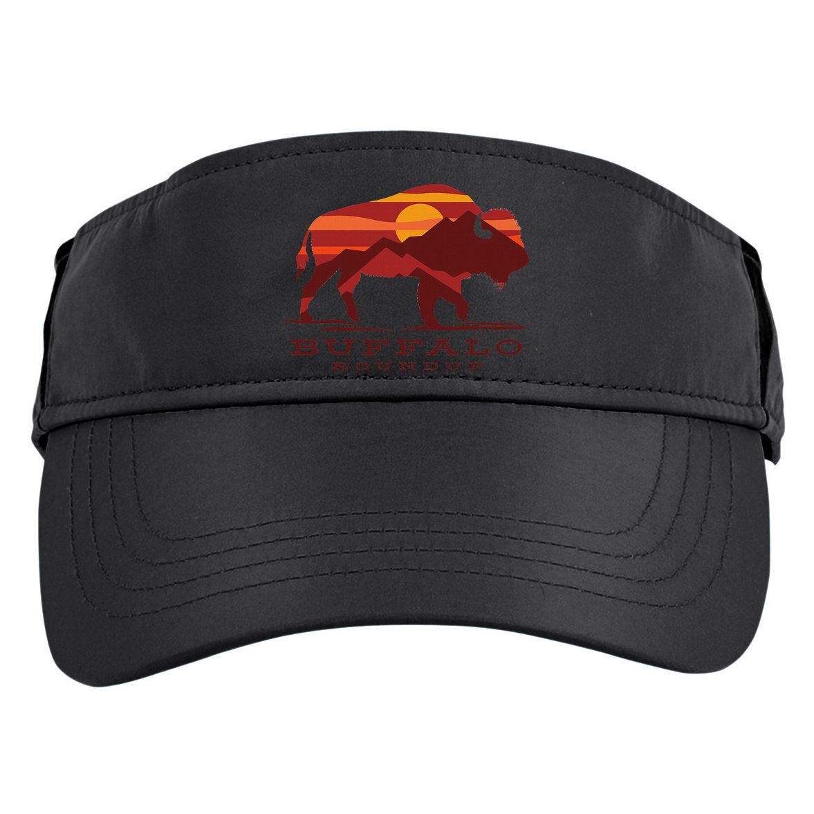 Buffalo Roundup Custer State Park South Dakota Sunset Adult Drive Performance Visor