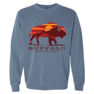 Buffalo Roundup Custer State Park South Dakota Sunset Garment-Dyed Sweatshirt