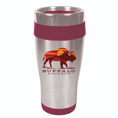 Buffalo Roundup Custer State Park South Dakota Sunset 16oz Travel Tumbler