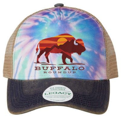 Buffalo Roundup Custer State Park South Dakota Sunset Legacy Tie Dye Trucker Hat