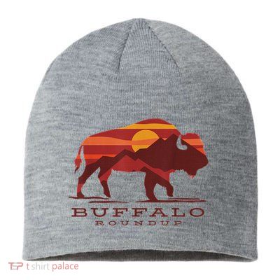 Buffalo Roundup Custer State Park South Dakota Sunset Sustainable Beanie