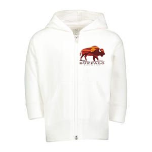 Buffalo Roundup Custer State Park South Dakota Sunset Toddler Zip Fleece Hoodie