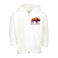 Buffalo Roundup Custer State Park South Dakota Sunset Toddler Zip Fleece Hoodie