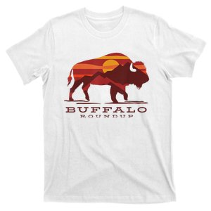 Buffalo Roundup Custer State Park South Dakota Sunset T-Shirt