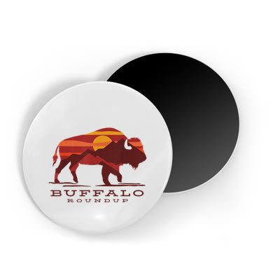 Buffalo Roundup Custer State Park South Dakota Sunset Magnet