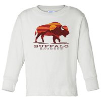 Buffalo Roundup Custer State Park South Dakota Sunset Toddler Long Sleeve Shirt