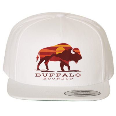 Buffalo Roundup Custer State Park South Dakota Sunset Wool Snapback Cap