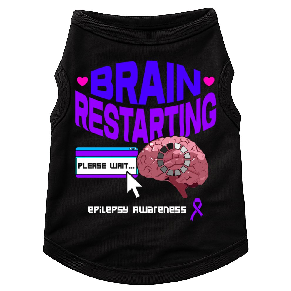 Brain Restart Cute Gift Purple Ribbon For Epilepsy Awareness Month Meaningful Gi Doggie Tank
