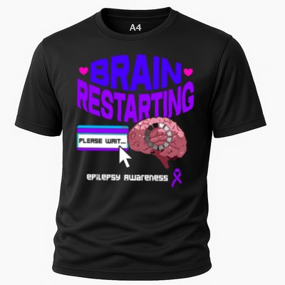 Brain Restart Cute Gift Purple Ribbon For Epilepsy Awareness Month Meaningful Gi Performance Shirt