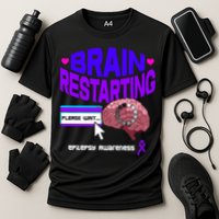 Brain Restart Cute Gift Purple Ribbon For Epilepsy Awareness Month Meaningful Gi Cooling Performance Crew T-Shirt
