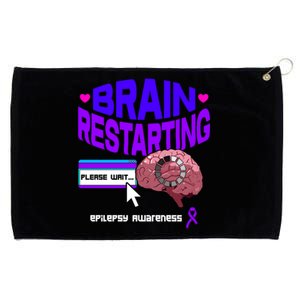 Brain Restart Cute Gift Purple Ribbon For Epilepsy Awareness Month Meaningful Gi Grommeted Golf Towel