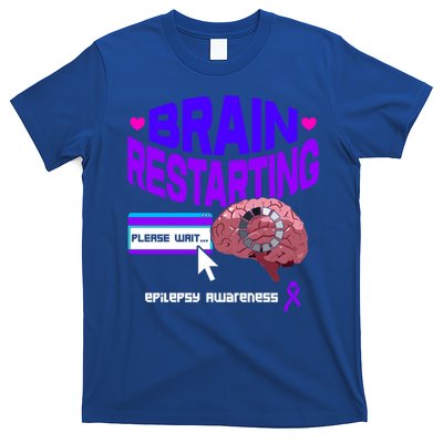 Brain Restart Cute Gift Purple Ribbon For Epilepsy Awareness Month Meaningful Gi T-Shirt