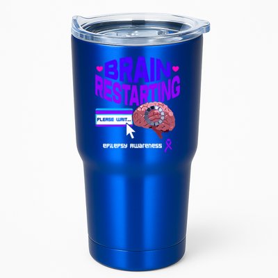 Brain Restart Cute Gift Purple Ribbon For Epilepsy Awareness Month Meaningful Gi Tumbler