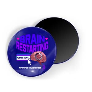 Brain Restart Cute Gift Purple Ribbon For Epilepsy Awareness Month Meaningful Gi Magnet