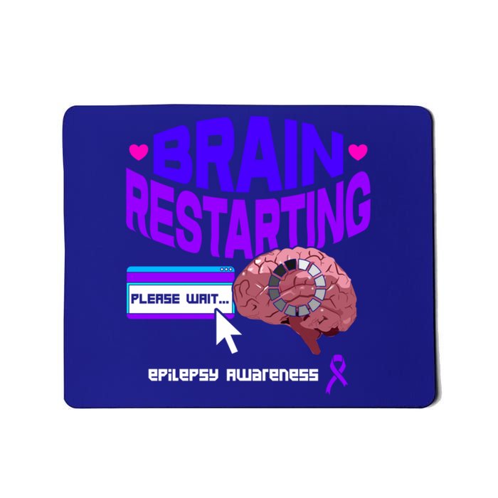 Brain Restart Cute Gift Purple Ribbon For Epilepsy Awareness Month Meaningful Gi Mousepad