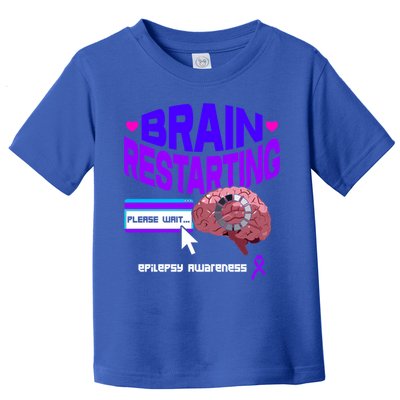Brain Restart Cute Gift Purple Ribbon For Epilepsy Awareness Month Meaningful Gi Toddler T-Shirt