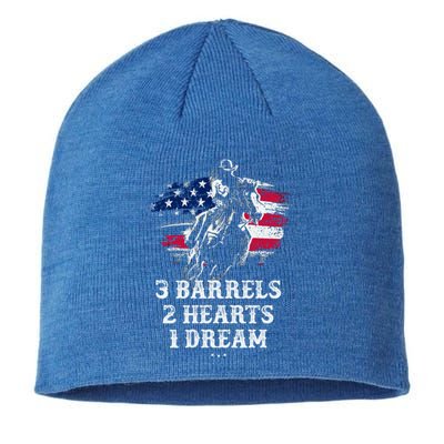 Barrel Racing Cool Gift 3 Barrels 2 Hearts 1 Dream Cool Gift Riding Funny Gift Sustainable Beanie