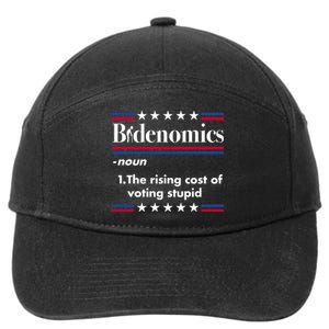 Bidenomics Rising Cost Of Voting Joe Biden Funny Satire 7-Panel Snapback Hat