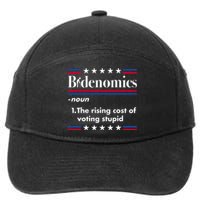 Bidenomics Rising Cost Of Voting Joe Biden Funny Satire 7-Panel Snapback Hat