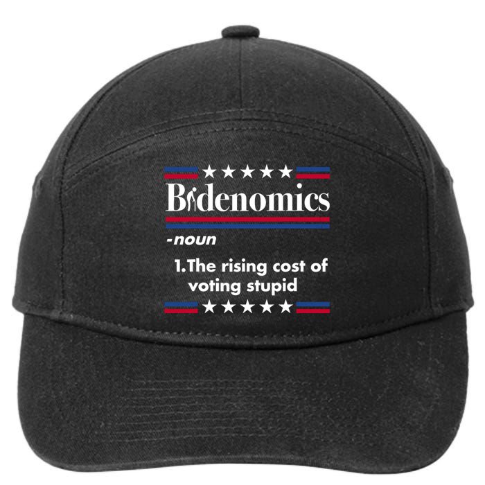 Bidenomics Rising Cost Of Voting Joe Biden Funny Satire 7-Panel Snapback Hat