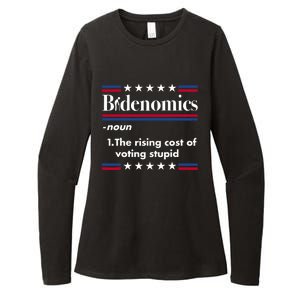 Bidenomics Rising Cost Of Voting Joe Biden Funny Satire Womens CVC Long Sleeve Shirt