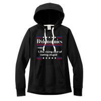 Bidenomics Rising Cost Of Voting Joe Biden Funny Satire Women's Fleece Hoodie