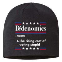 Bidenomics Rising Cost Of Voting Joe Biden Funny Satire Sustainable Beanie