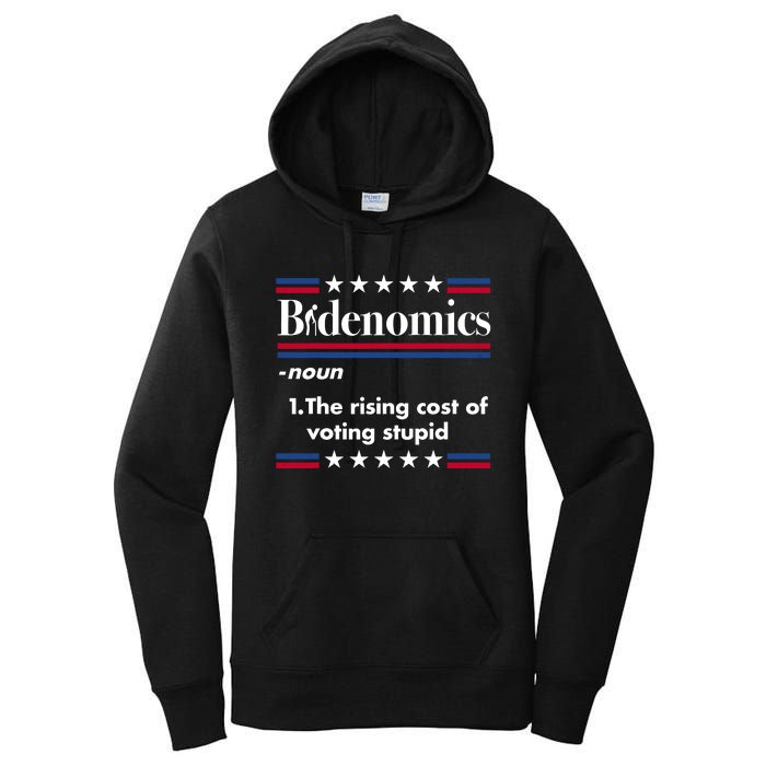 Bidenomics Rising Cost Of Voting Joe Biden Funny Satire Women's Pullover Hoodie