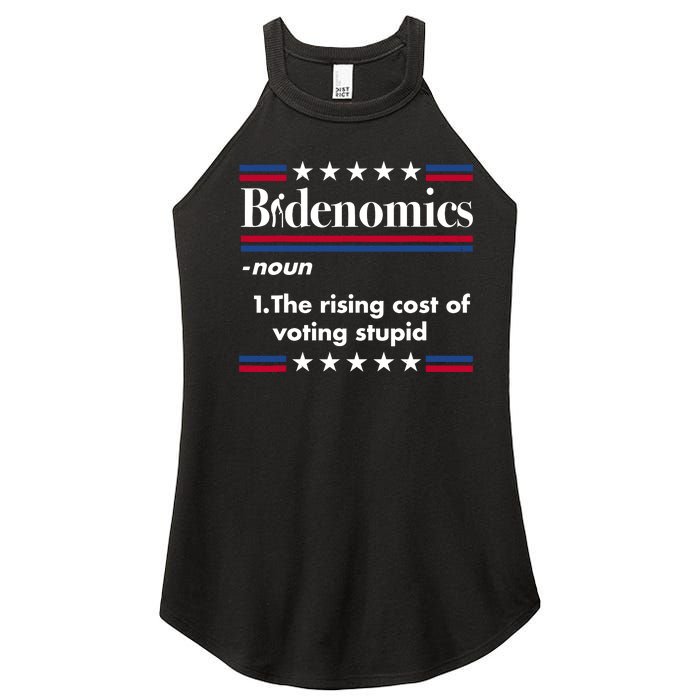 Bidenomics Rising Cost Of Voting Joe Biden Funny Satire Women's Perfect Tri Rocker Tank