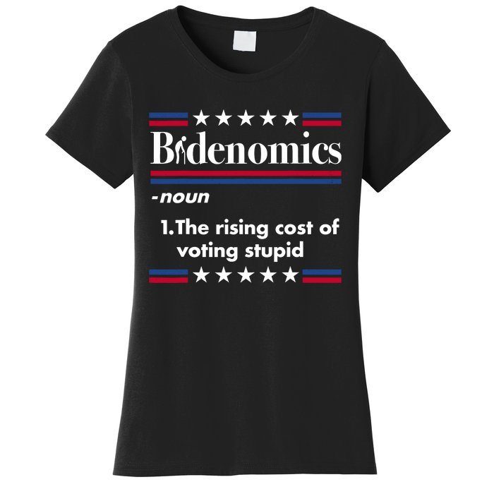 Bidenomics Rising Cost Of Voting Joe Biden Funny Satire Women's T-Shirt