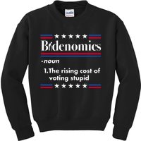 Bidenomics Rising Cost Of Voting Joe Biden Funny Satire Kids Sweatshirt