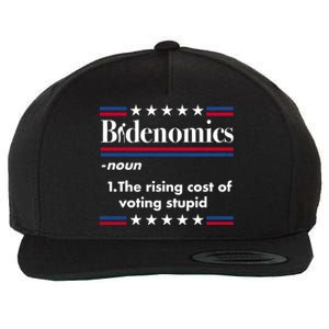 Bidenomics Rising Cost Of Voting Joe Biden Funny Satire Wool Snapback Cap