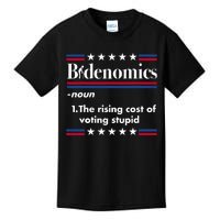 Bidenomics Rising Cost Of Voting Joe Biden Funny Satire Kids T-Shirt